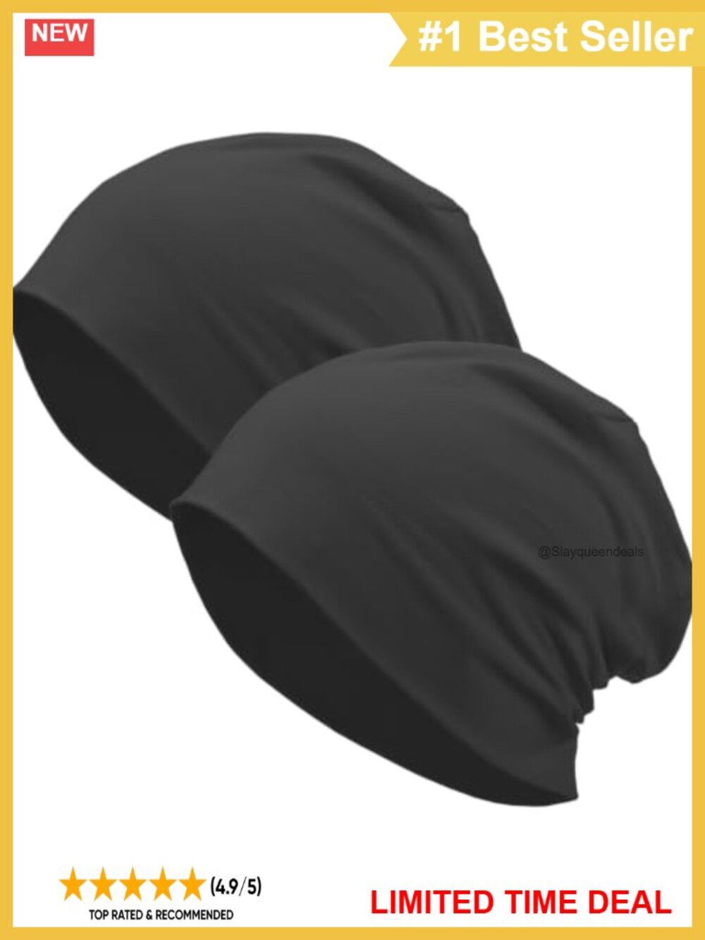100% Cotton Slouchy Beanie Lightweight Chemo Sleep Cap UPF 50+